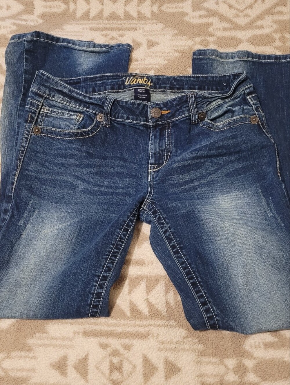 Vanity Women's Boot Cut Jeans in Medium Blue Fade
